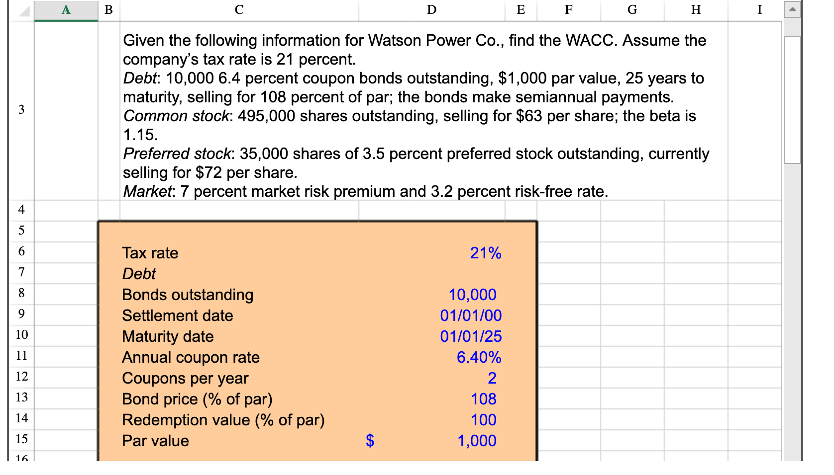 A B D E F G H I ) 3 Given