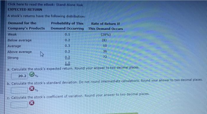  Click here to read the eBook: Stand Alone Risk EXPECTED RETURN