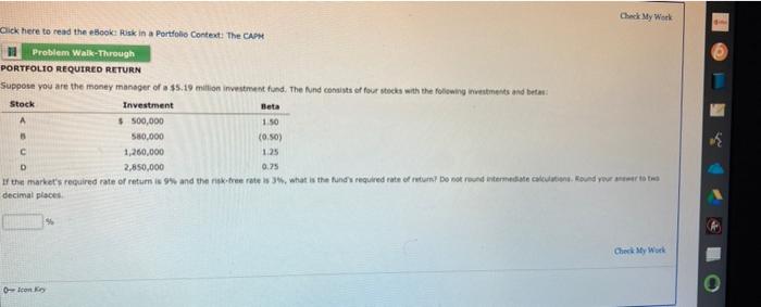 Chick here to read the eBook: Stand Alone Risk EXPECTED RETURNS Stocks