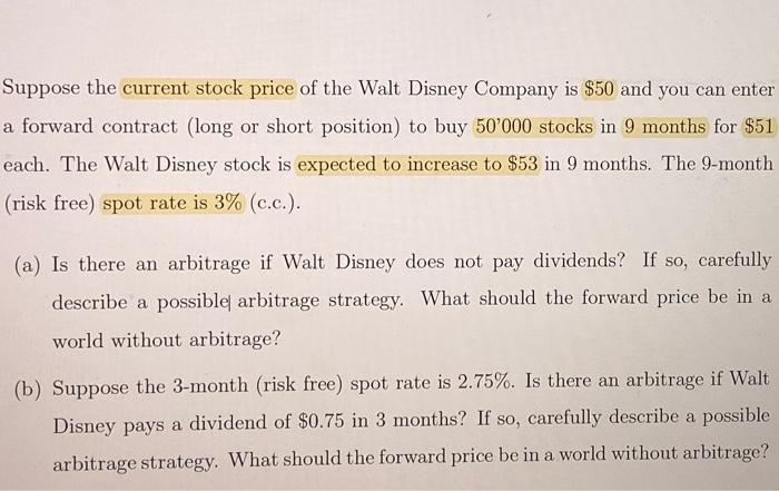 May I ask how to do this question Suppose the current stock