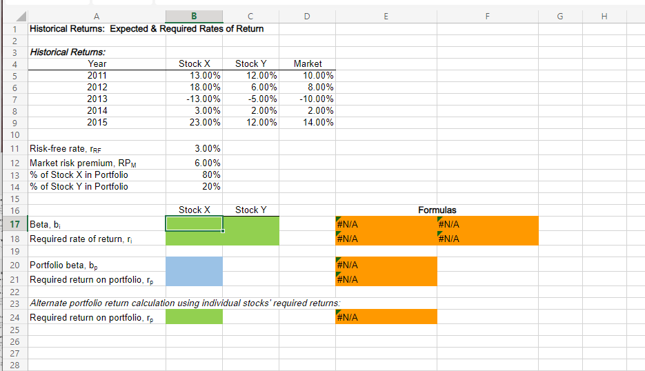 thanks E G H B C D 1 Historical Returns: Expected &