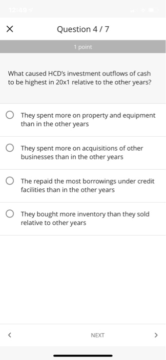  Please answer the question based on the case study. Question 4/7