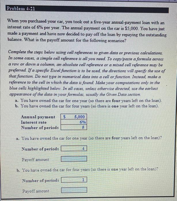 what formulas do i need to use for part a. and for