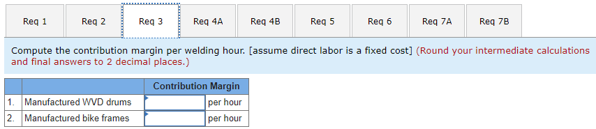 calculations. Round your answers to 2 decimal places.) Purchased WVD drums Manufactured