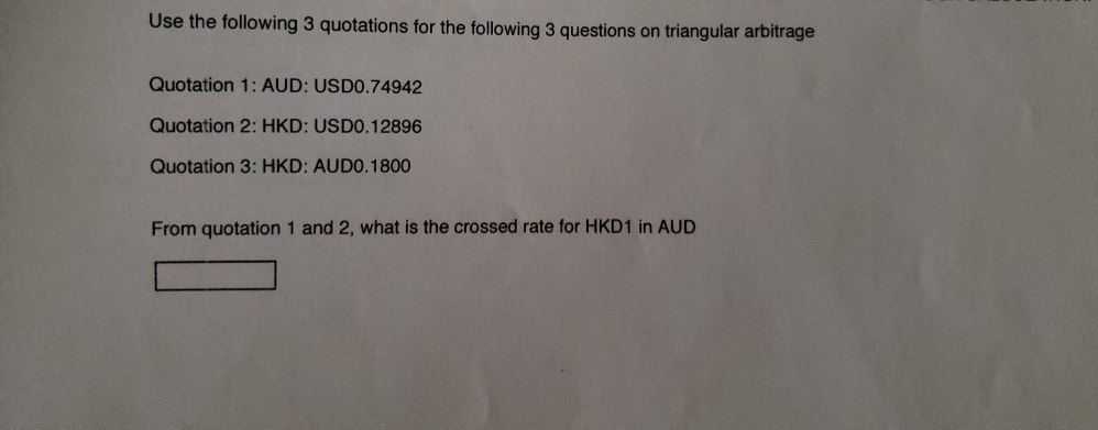  what is the complete trading direction to conduct triangular arbitrage in
