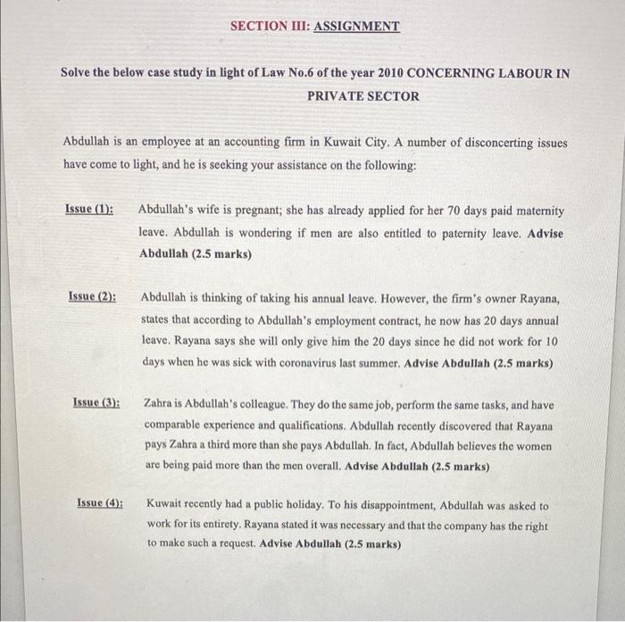 use IRAC model for each one include issue rule applicability conclusion SECTION