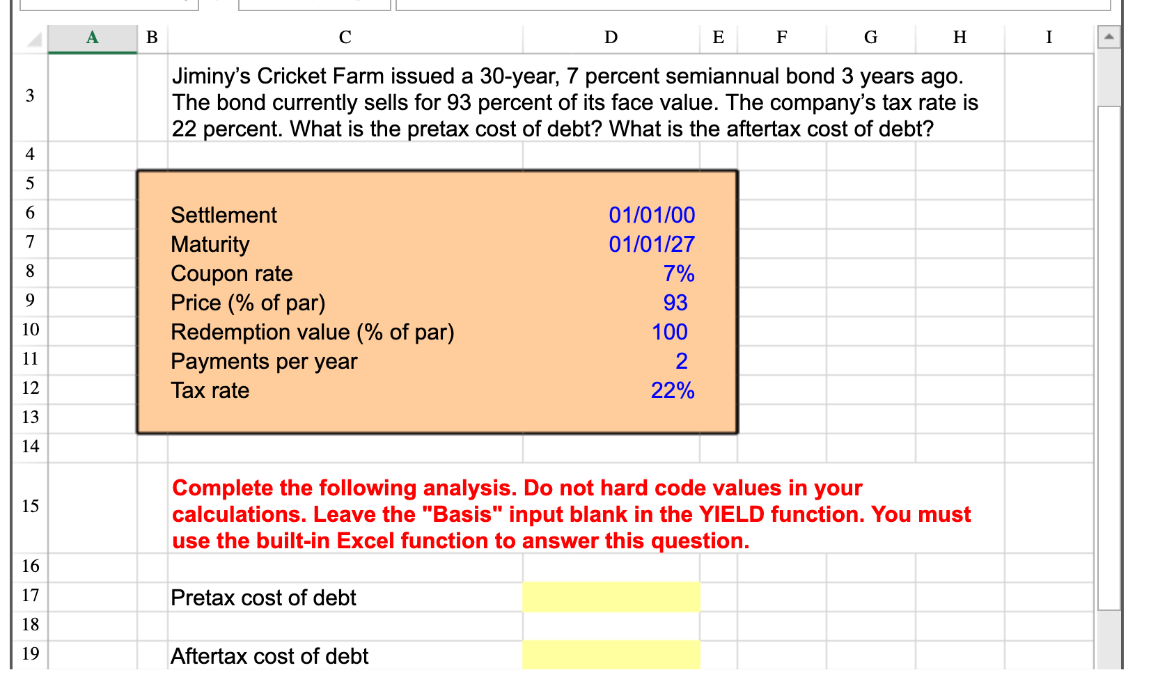  A B D E F G H I 3 Jiminy's Cricket