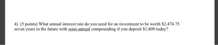 for maximum credit using the formulas. There are 30 points possible. 4)