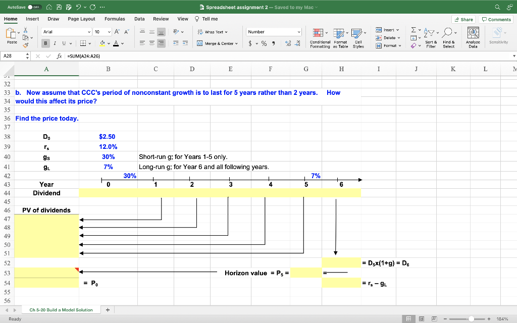 AutoSave OF A v G... A Spreadsheet assignment 2 - Saved