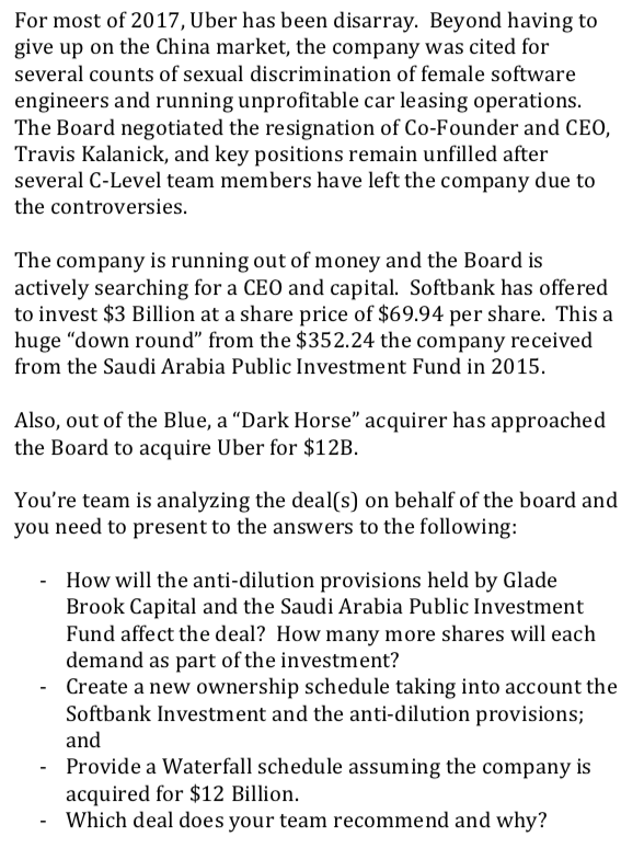  For most of 2017, Uber has been disarray. Beyond having to