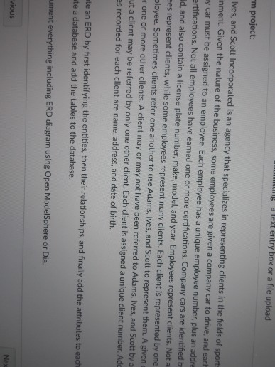  I need a solution for this. create an ERD.. also create