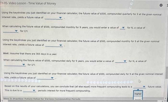 Consider a dollar amount of $500 today, along with a nominal interest