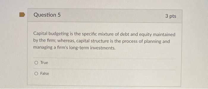  Question 7 3 pts The net spending on fixed assets is