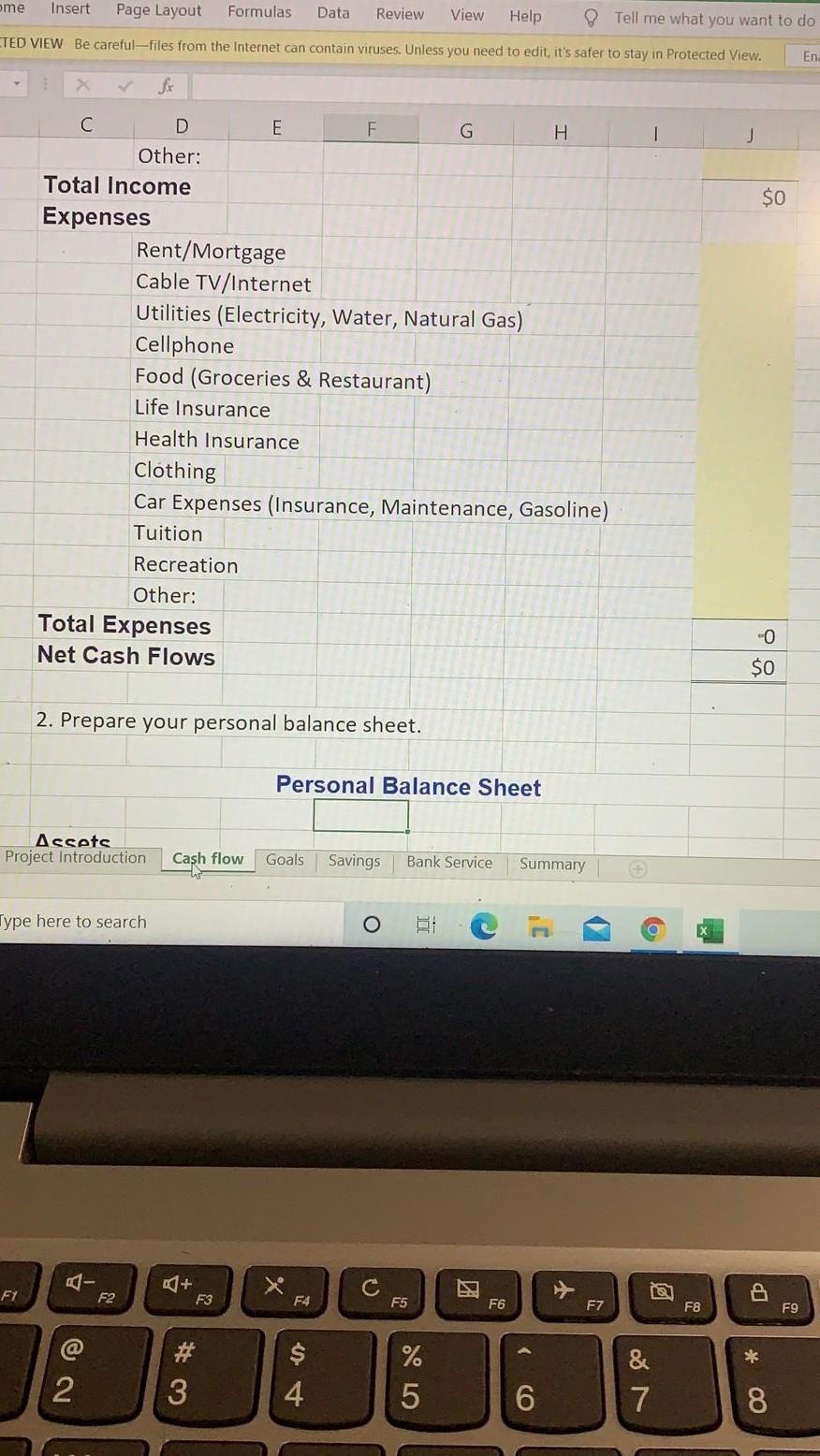 assignment . these last two pics are the first two pics. PersonalBudget(1)