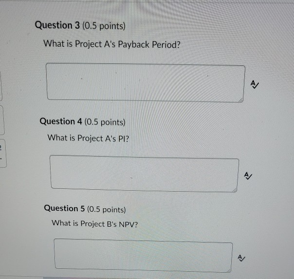 cost of capital or discount rate is 9%. The first project (A)