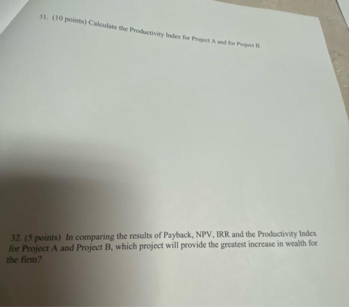 27 - 31 Project A Initial Year 1 Year 2 Year 3