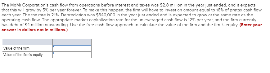 Answer the Question below, Solve it Carefully please The MoMi Corporation's cash