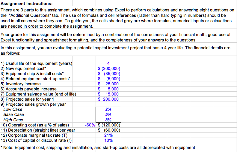  Assignment Instructions: There are 3 parts to this assignment, which combines