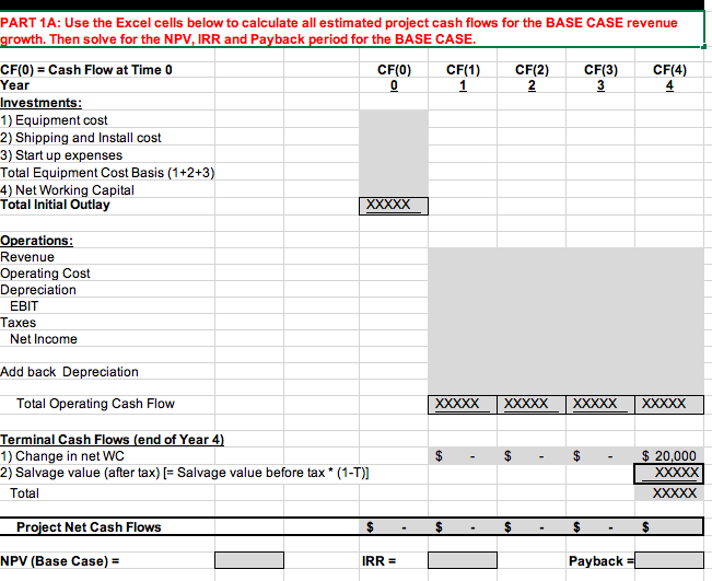 using Excel to perform calculations and answering eight questions on the "Additional