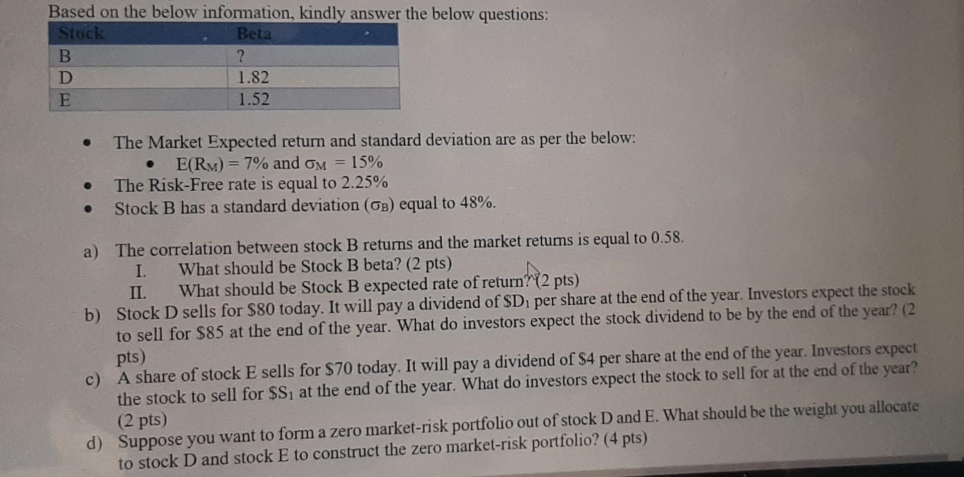  need answer for (d) Based on the below information, kindly answer
