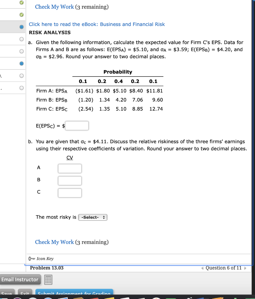  Check My Work (3 remaining) Click here to read the eBook: