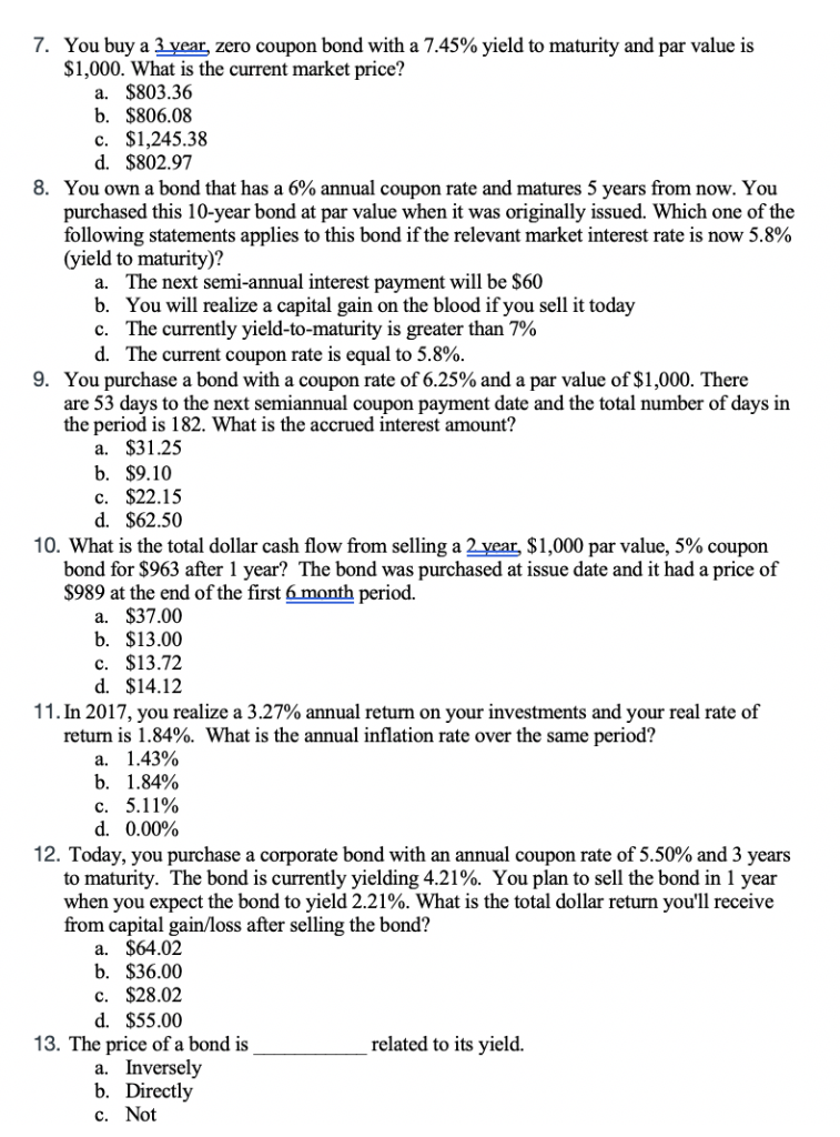 PLEASE ANSWER ALL THE QUESTION NO EXPLANATION NEEDED !! 7. You