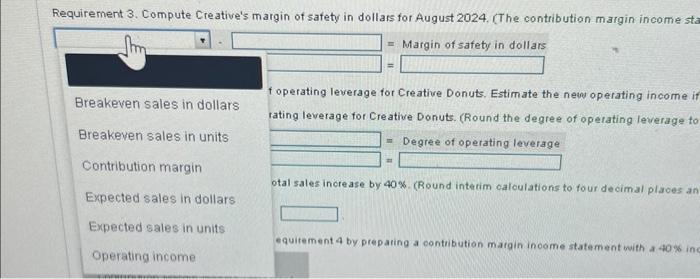 formula and entering the amounts to compute the breakeven point in units