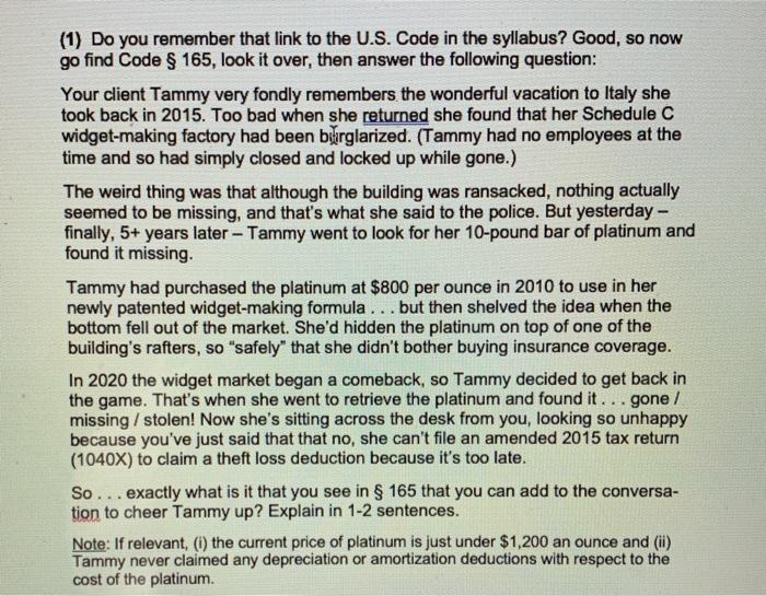  (1) Do you remember that link to the U.S. Code in