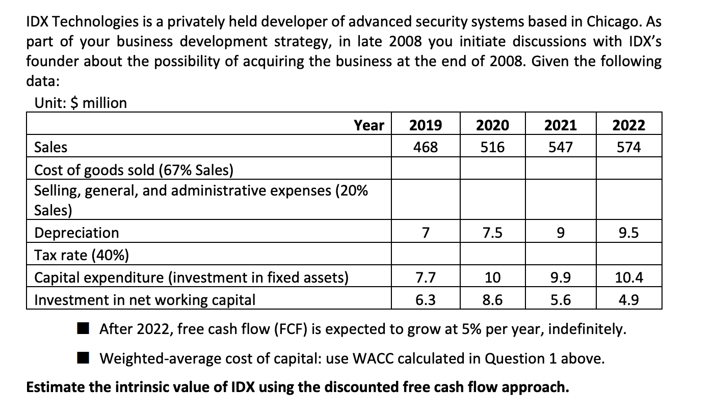 n IDX Technologies is a privately held developer of advanced security systems