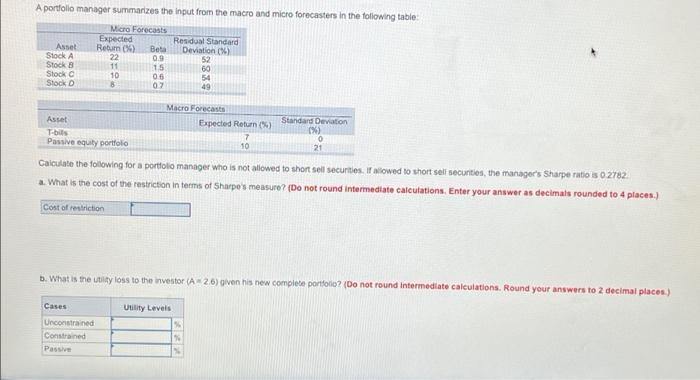  A portfolio manager summarizes the input from the macro and micro