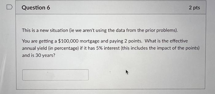  This is a new situation (ie we aren't using the data