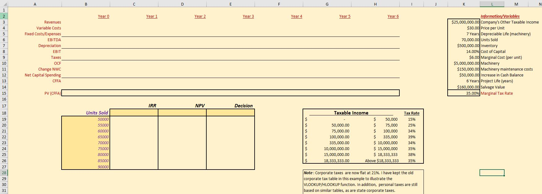 in Row 12 and calculate the change in net working capital for