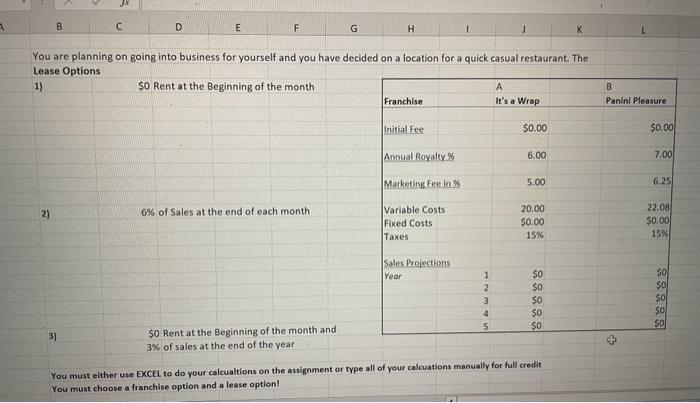  Here are the formulas Please Provide work or formulas if used