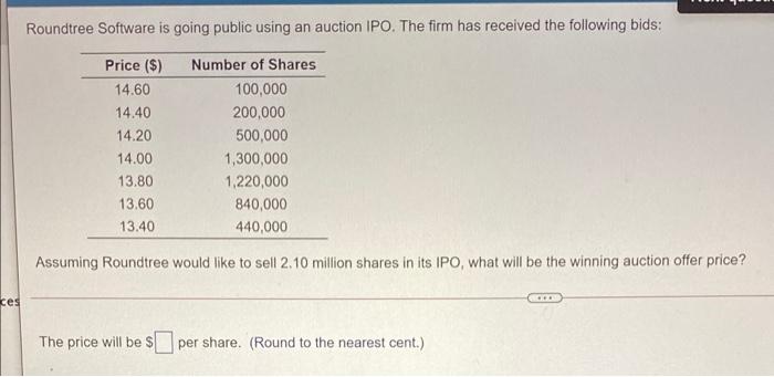  Roundtree Software is going public using an auction IPO. The firm