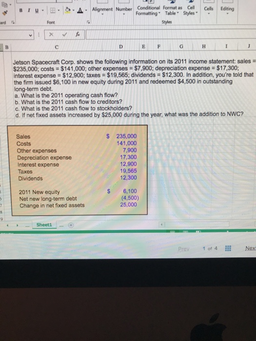  What is the 2011 operating cash flow? _______ What is the