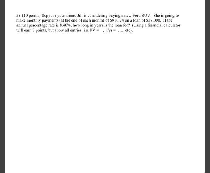 There are 30 points possible. I. A on im 5) () Syafinend