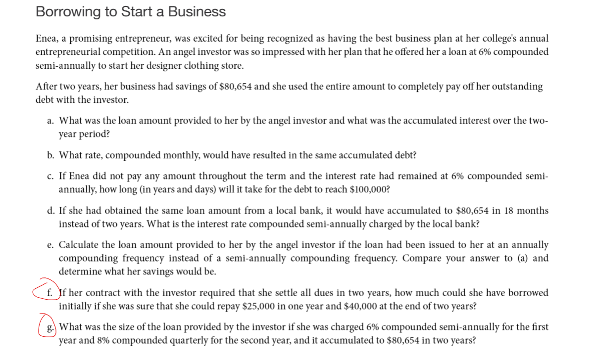 Hello i only need help with f) and g) please and thank