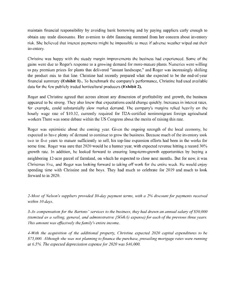 What concerns you? 2. Where is the cash going? 3. Will strong