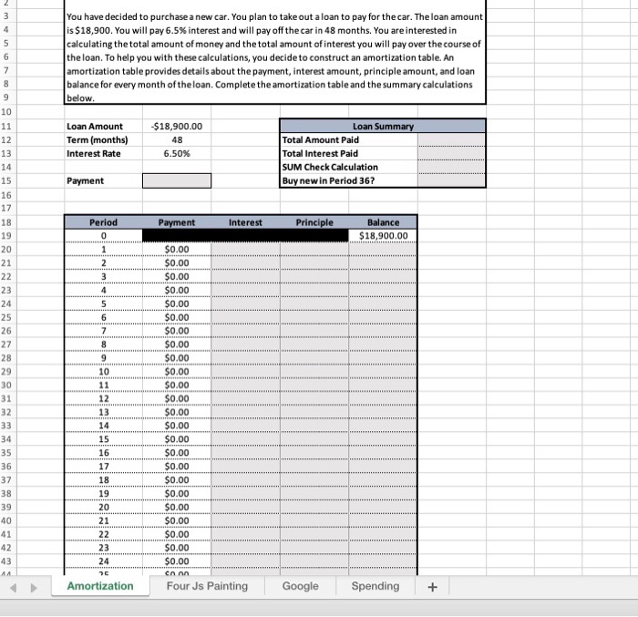 Could you please provide the formulas for the excel sheet below. 1-Total