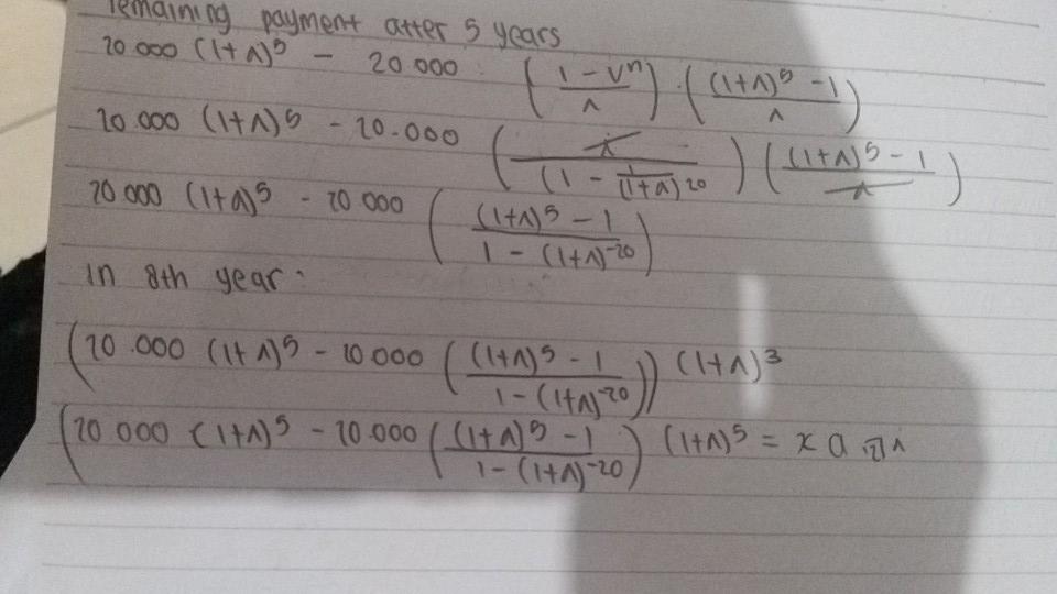 dollar. 4. A $20,000 loan is to be repaid with annual payments