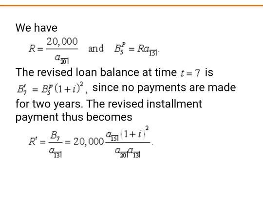 at the end of each year for 12 years. If (1+i)* =
