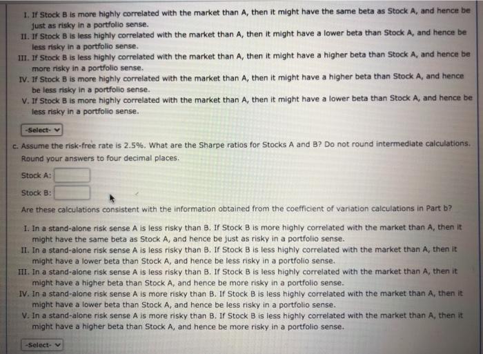 B eBook Problem Walk-Through Stocks A and B have the following probability