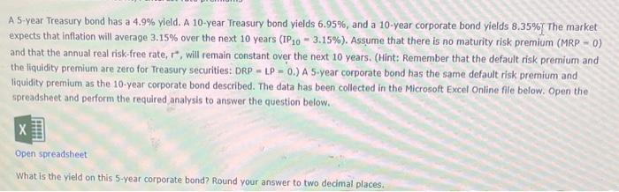  Answer both question for a thumbs up!!! A 5-year Treasury bond