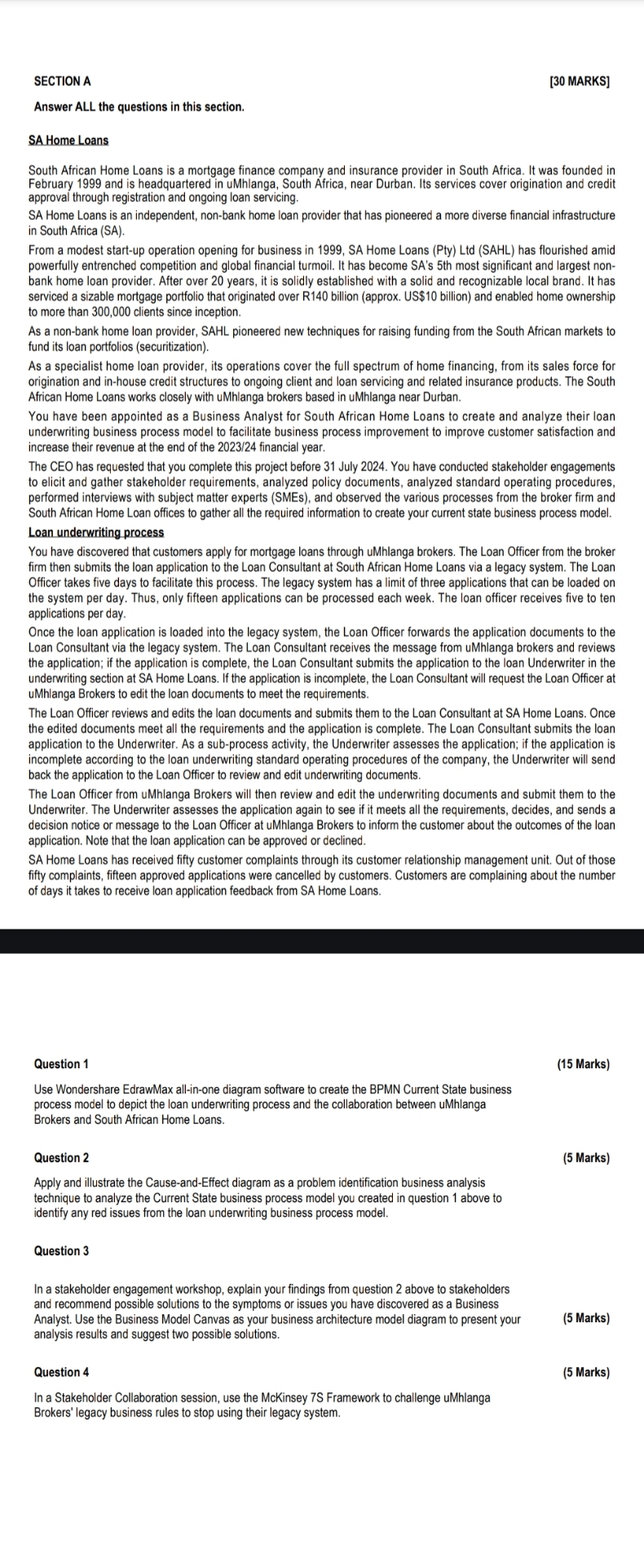  SECTION A [30 MARKS] Answer ALL the questions in this section.