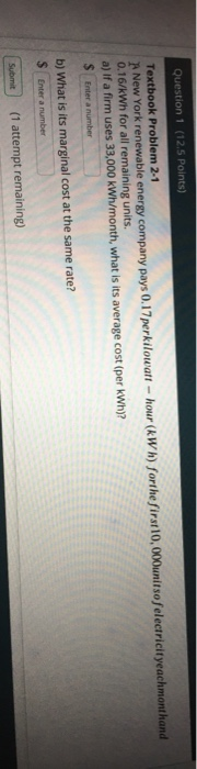  Question 1 (12.5 Points) Textbook Problem 2-1 New York renewable energy