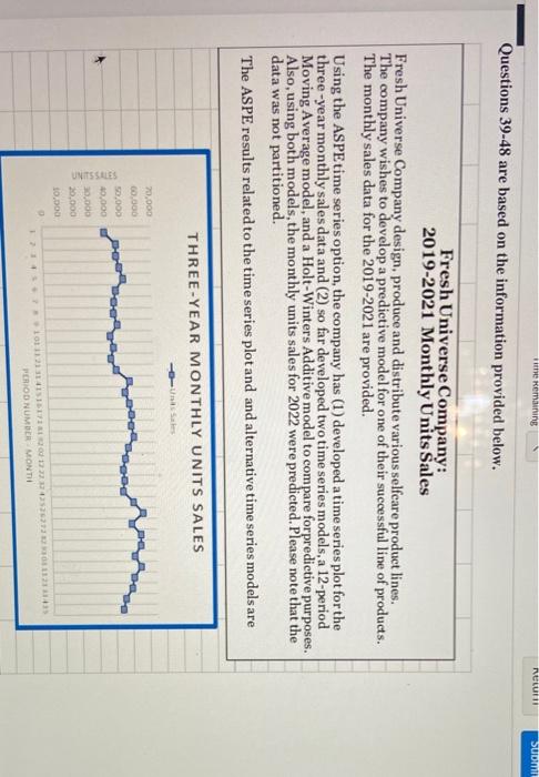 help with question 40 & 41 use the result from the picture