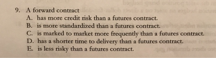 please help with the following, thanks ! 9. A forward contract A.