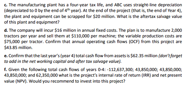 together much of what you have learned so far. Company ABC is