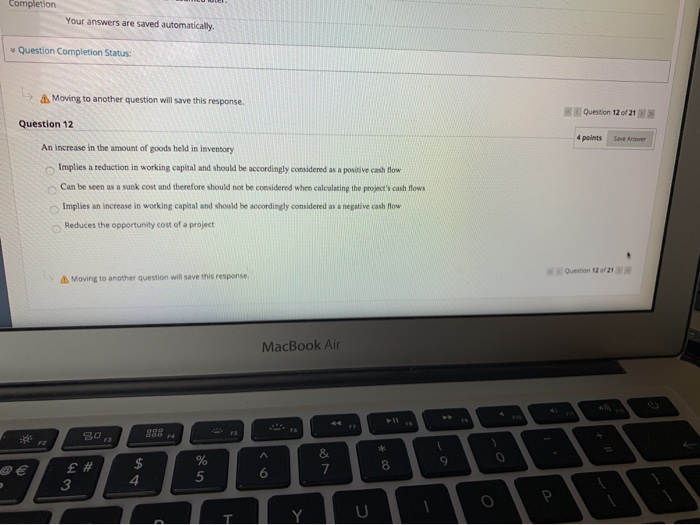  Completion Your answers are saved automatically Question Completion Status: Moving to