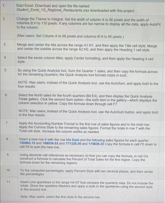 this is an excel project 2 3 4 5 03 6 Start